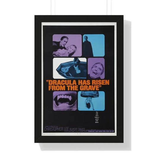 DRACULA HAS RISEN FROM THE GRAVE (2) 1968 - Framed Movie Poster 16″ x 24″ Black - The Sticker Space