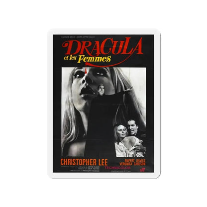 DRACULA HAS RISEN FROM THE GRAVE (FRENCH) 1968 Movie Poster - Refrigerator Magnet 4 Inch - The Sticker Space