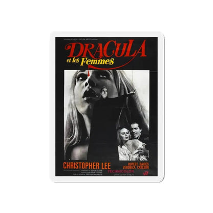 DRACULA HAS RISEN FROM THE GRAVE (FRENCH) 1968 Movie Poster - Refrigerator Magnet 5 Inch - The Sticker Space