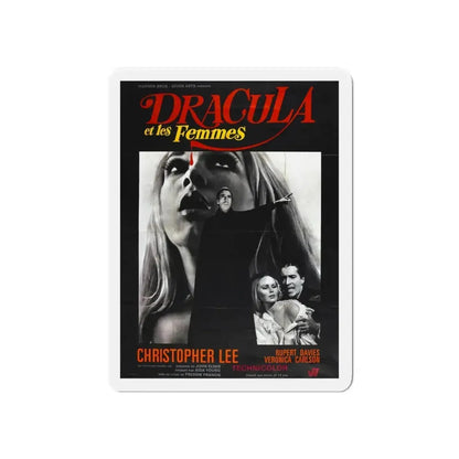DRACULA HAS RISEN FROM THE GRAVE (FRENCH) 1968 Movie Poster - Refrigerator Magnet 6 Inch - The Sticker Space