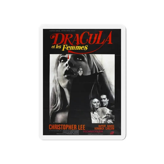 DRACULA HAS RISEN FROM THE GRAVE (FRENCH) 1968 Movie Poster - Refrigerator Magnet 6 Inch - The Sticker Space