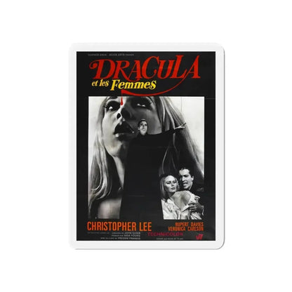 DRACULA HAS RISEN FROM THE GRAVE (FRENCH) 1968 Movie Poster - Refrigerator Magnet - The Sticker Space