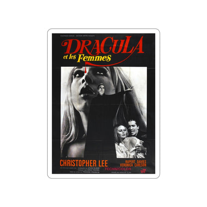 DRACULA HAS RISEN FROM THE GRAVE (FRENCH) 1968 Movie Poster STICKER Vinyl Die-Cut Decal-3 Inch-The Sticker Space