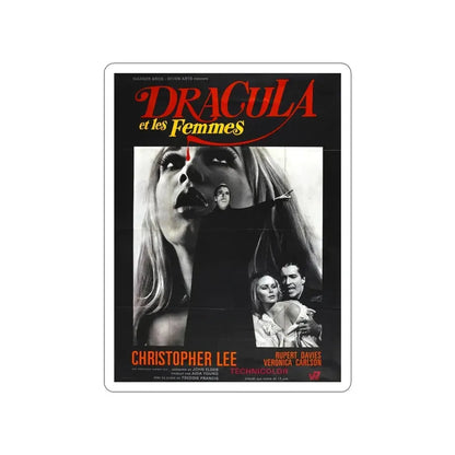 DRACULA HAS RISEN FROM THE GRAVE (FRENCH) 1968 Movie Poster STICKER Vinyl Die-Cut Decal 6 Inch - The Sticker Space