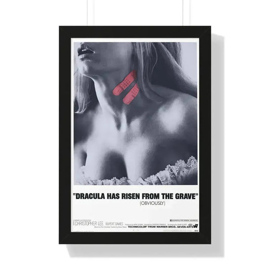 DRACULA HAS RISEN FROM THE GRAVE (TEASER) 1968 - Framed Movie Poster 16″ x 24″ Black - The Sticker Space