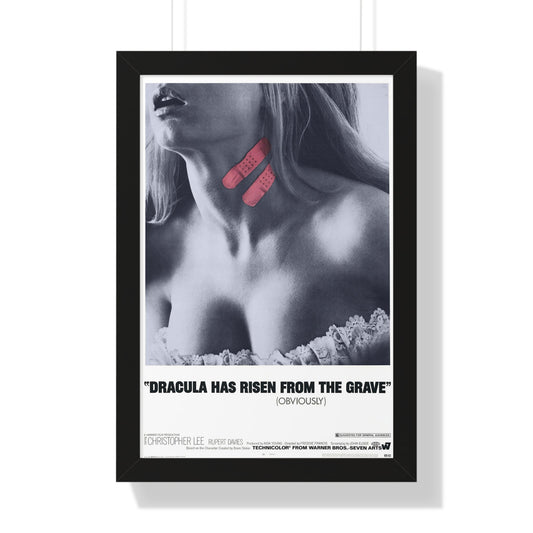 DRACULA HAS RISEN FROM THE GRAVE (TEASER) 1968 - Framed Movie Poster-16″ x 24″-The Sticker Space