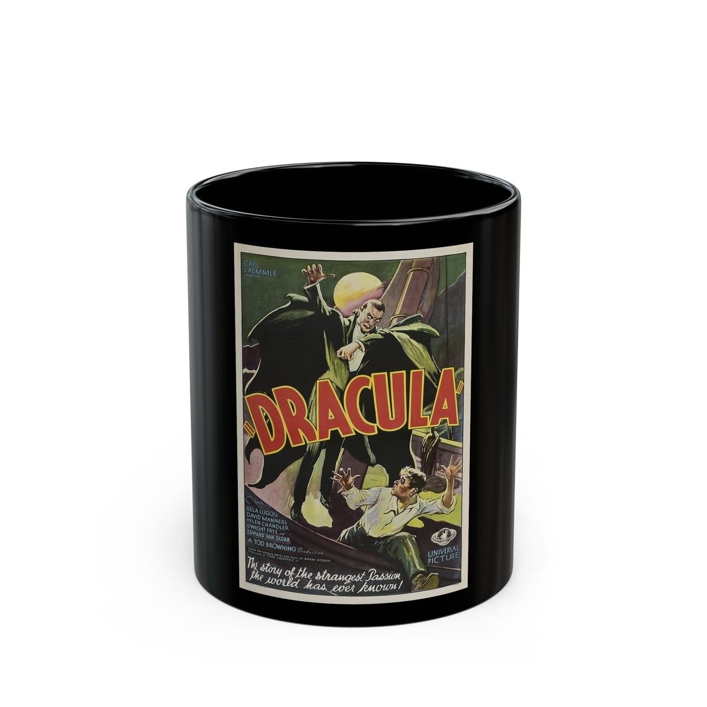 DRACULA Movie Poster - Black Coffee Mug-11oz-The Sticker Space