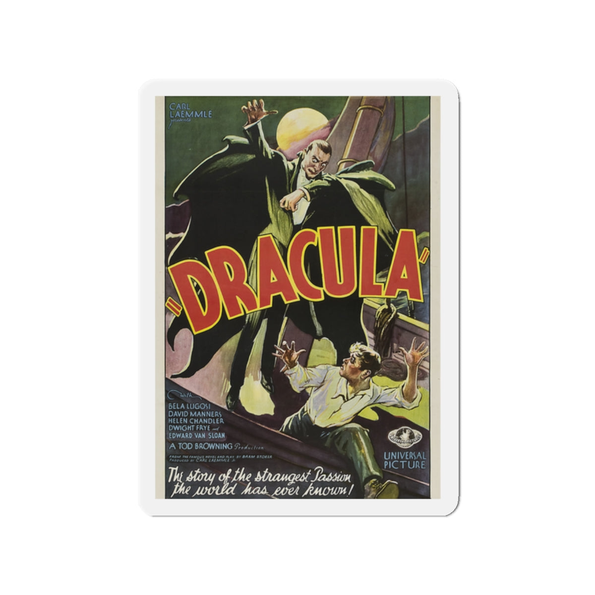 DRACULA Movie Poster - Die-Cut Magnet-2" x 2"-The Sticker Space