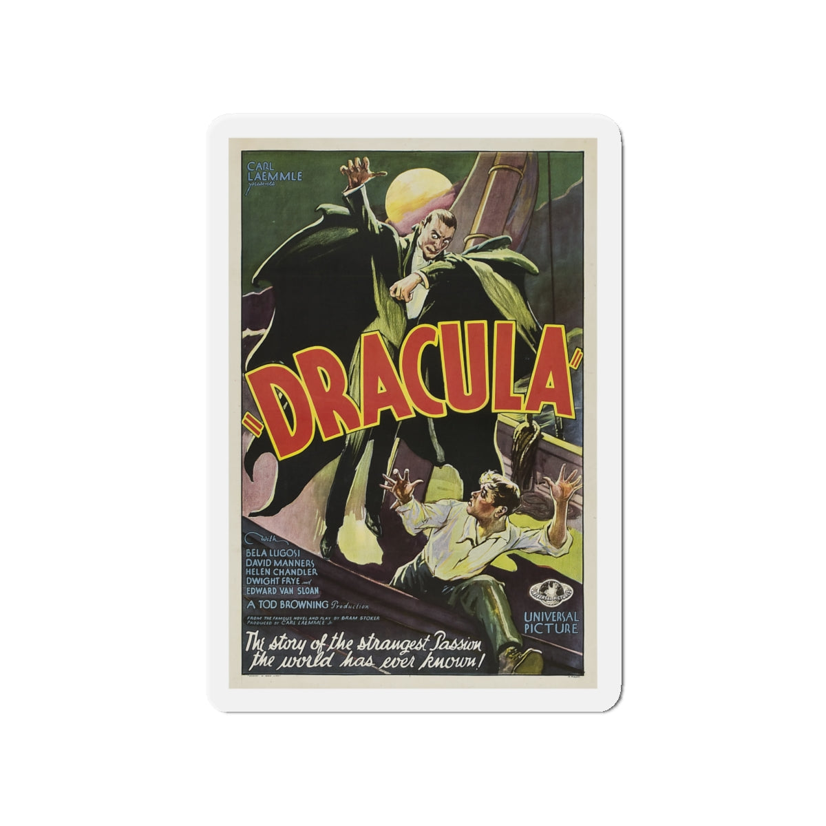 DRACULA Movie Poster - Die-Cut Magnet-4" x 4"-The Sticker Space