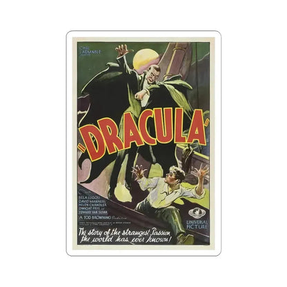 DRACULA Movie Poster - STICKER Vinyl Kiss-Cut Decal 3 Inch White - The Sticker Space