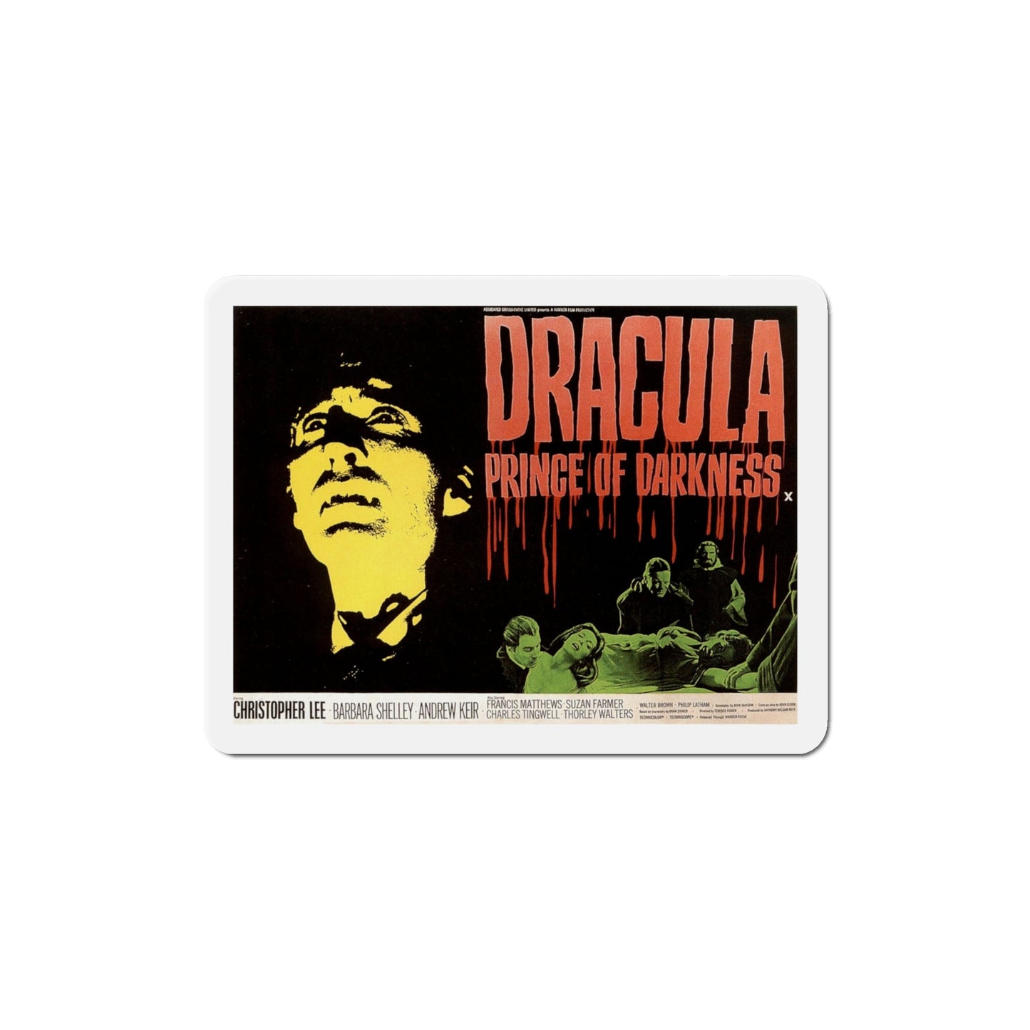 Dracula Prince of Darkness 1966 Movie Poster Die-Cut Magnet-The Sticker Space