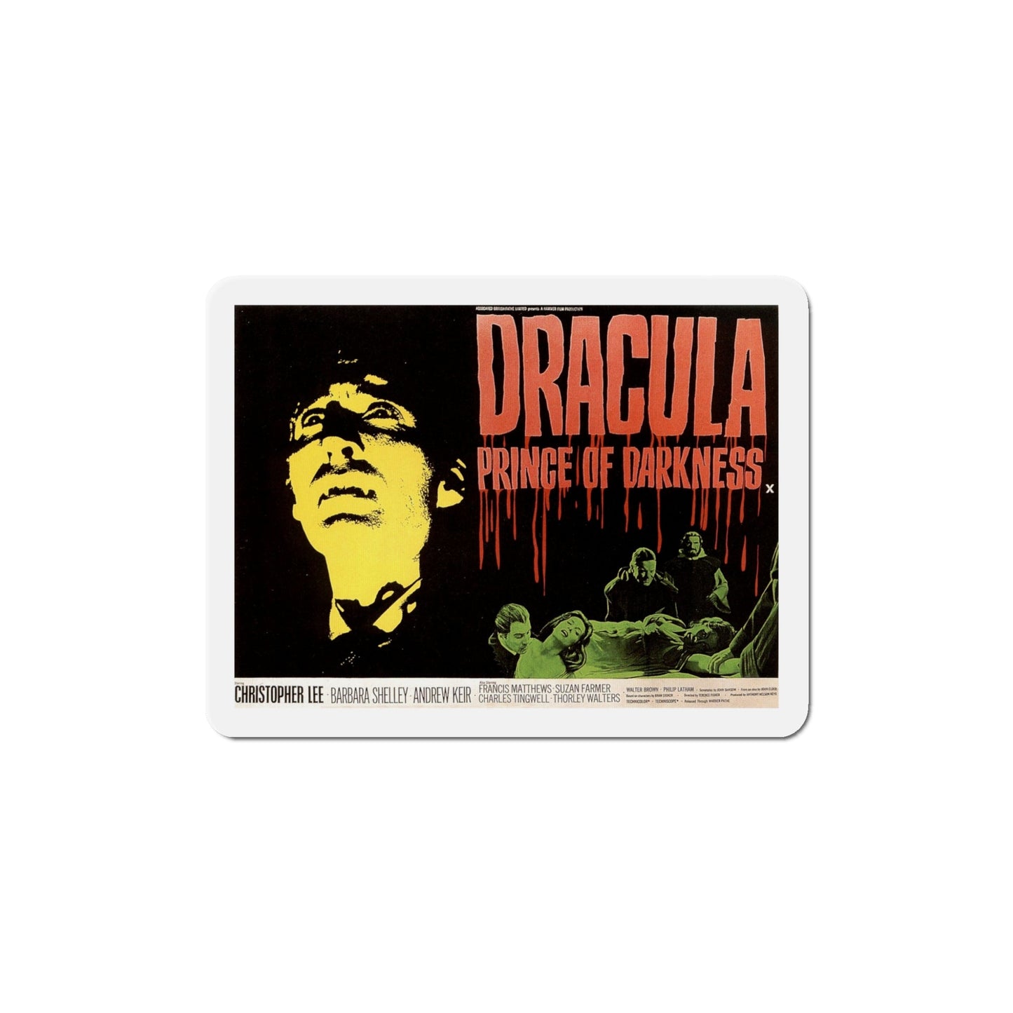 Dracula Prince of Darkness 1966 Movie Poster Die-Cut Magnet-5" x 5"-The Sticker Space