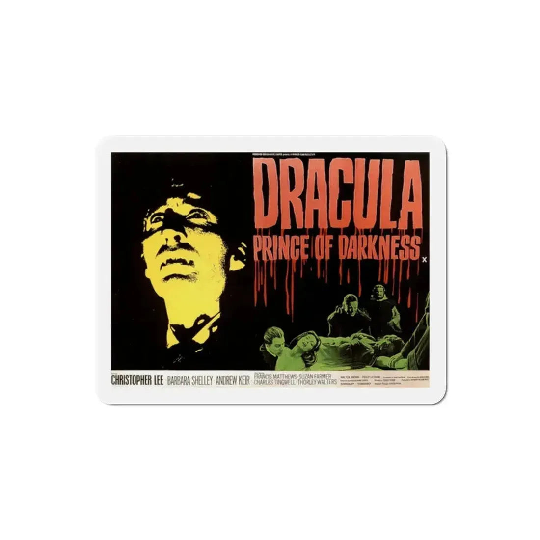 Dracula Prince of Darkness 1966 Movie Poster Refrigerator Magnet 2 Inch - The Sticker Space