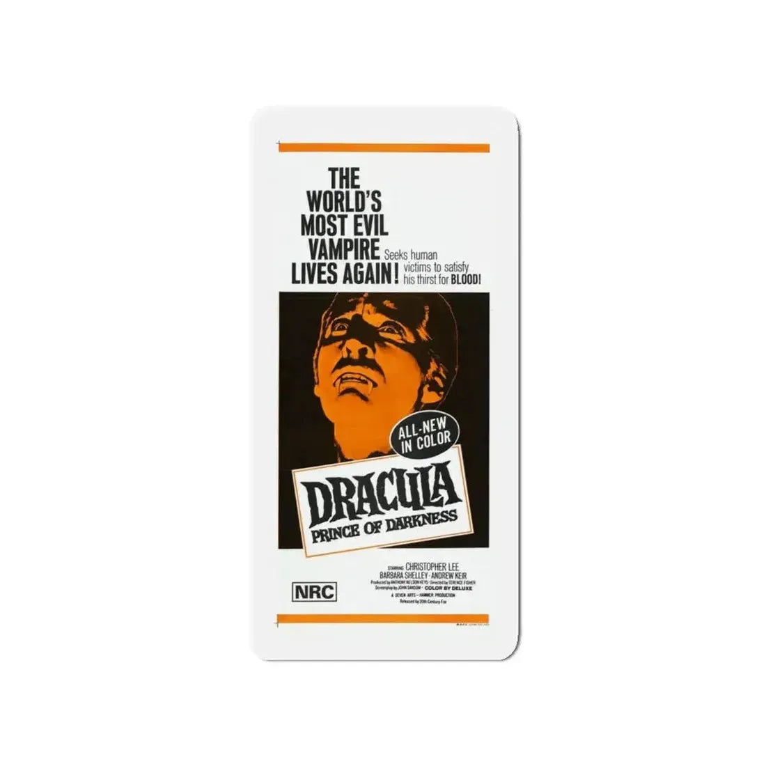 DRACULA PRINCE OF DARKNESS 1966 Movie Poster - Refrigerator Magnet - The Sticker Space