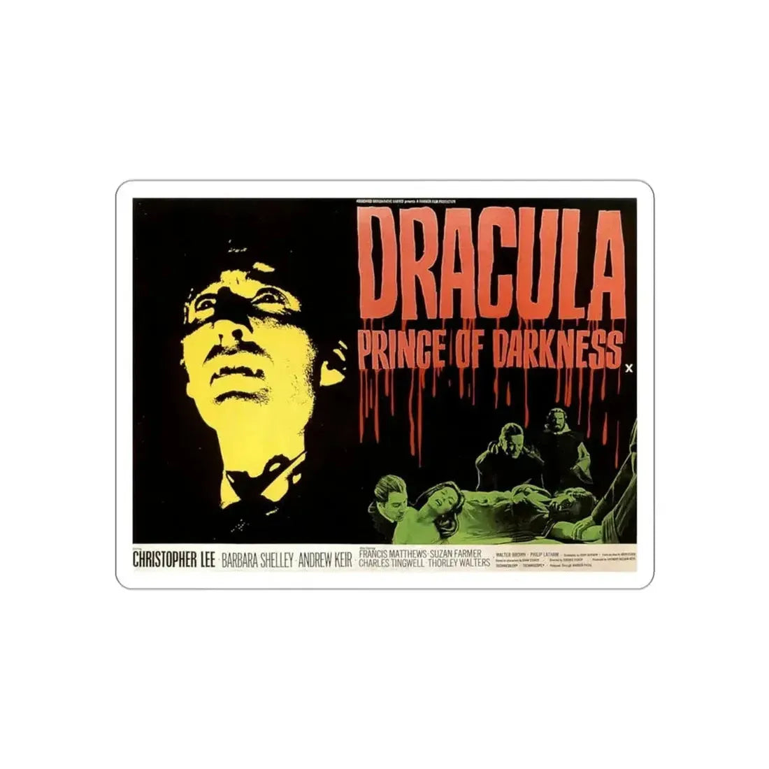 Dracula Prince of Darkness 1966 Movie Poster STICKER Vinyl Die-Cut Decal - The Sticker Space