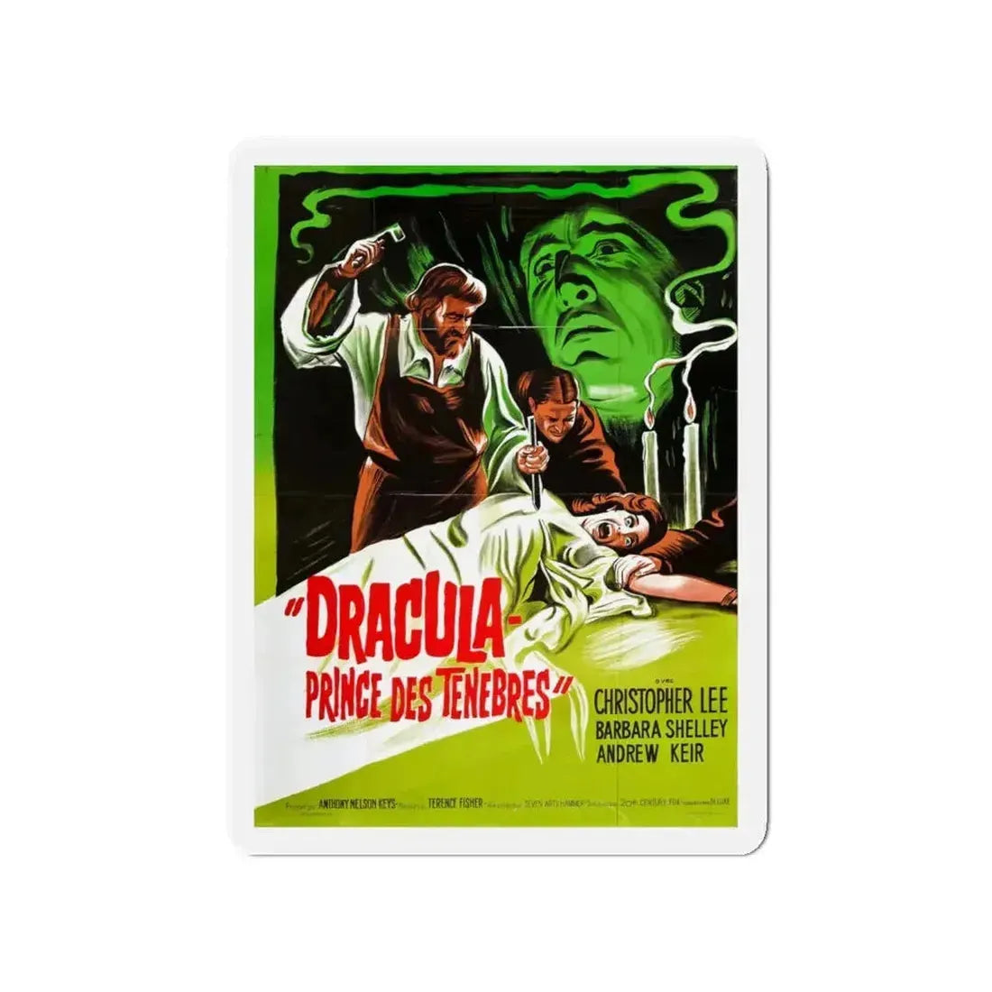 DRACULA PRINCE OF DARKNESS (FRENCH) 2 1966 Movie Poster - Refrigerator Magnet - The Sticker Space