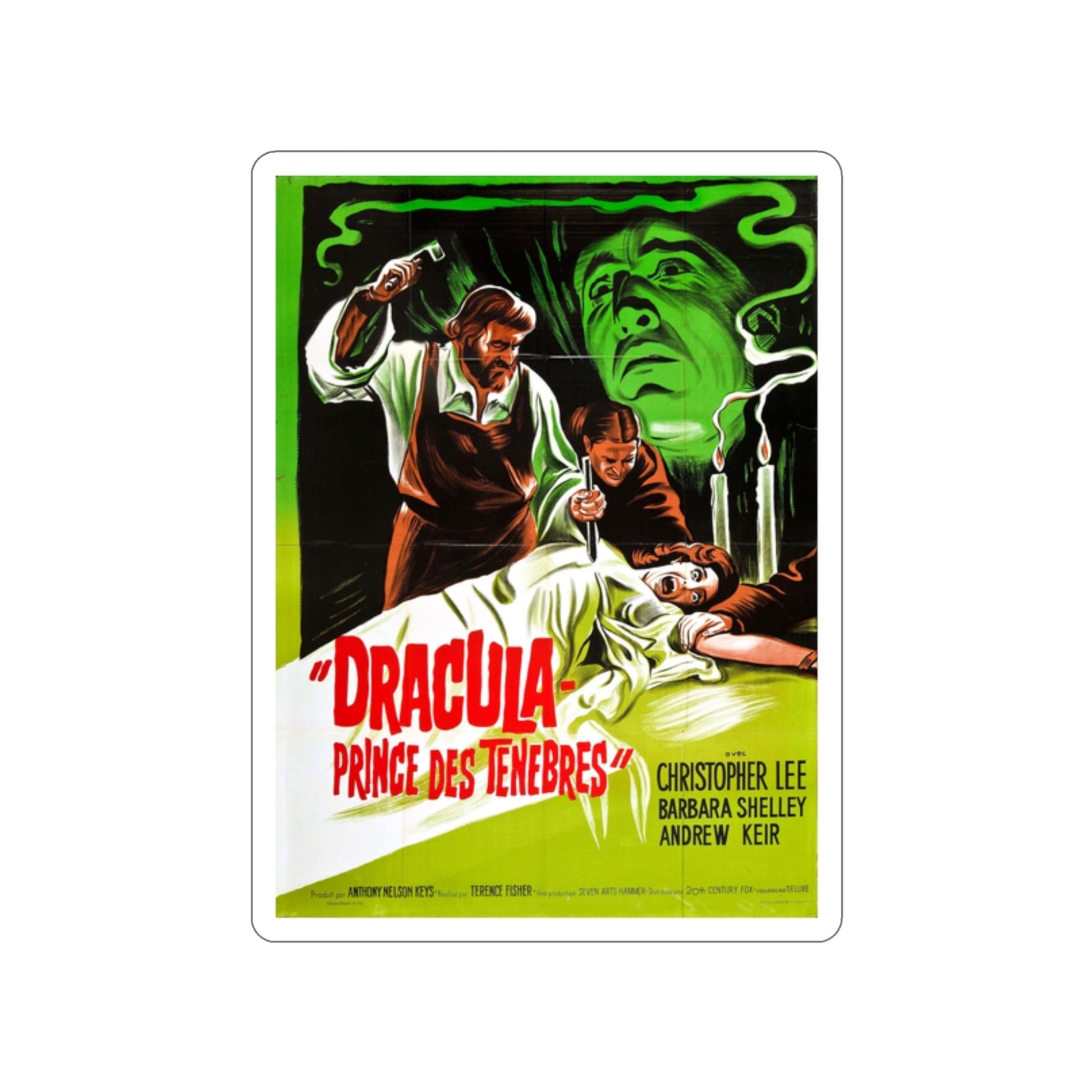 DRACULA PRINCE OF DARKNESS (FRENCH) 2 1966 Movie Poster STICKER Vinyl Die-Cut Decal-2 Inch-The Sticker Space