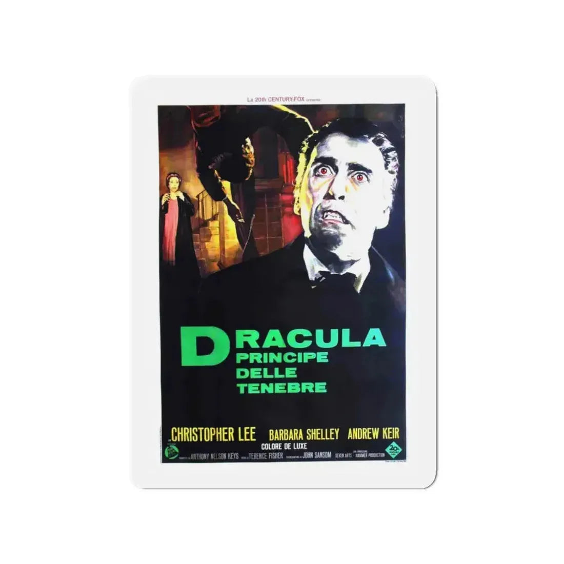 DRACULA PRINCE OF DARKNESS (ITALIAN) 1966 Movie Poster - Refrigerator Magnet 3 Inch - The Sticker Space