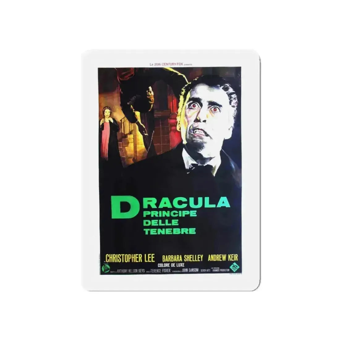 DRACULA PRINCE OF DARKNESS (ITALIAN) 1966 Movie Poster - Refrigerator Magnet - The Sticker Space