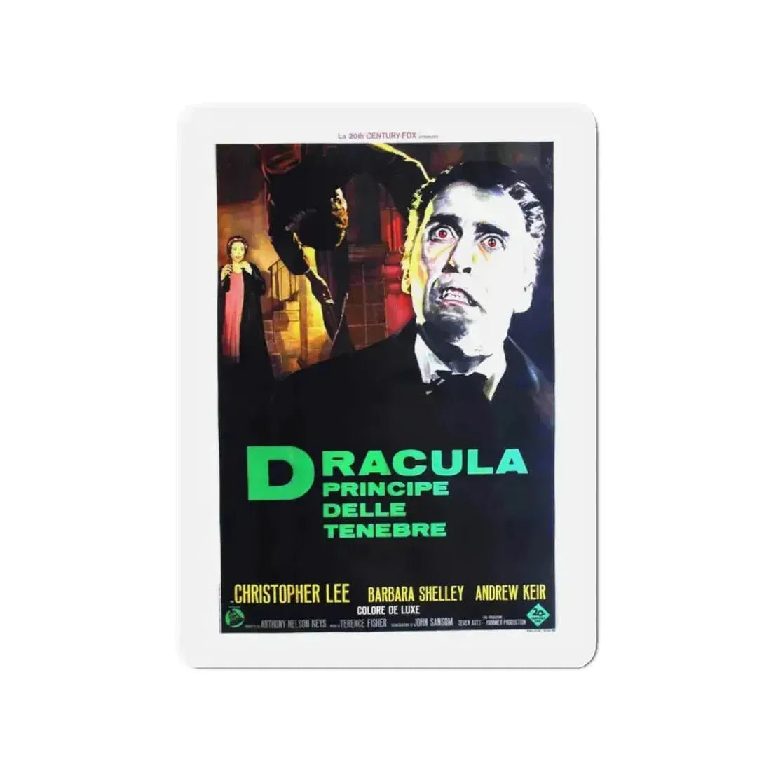 DRACULA PRINCE OF DARKNESS (ITALIAN) 1966 Movie Poster - Refrigerator Magnet - The Sticker Space