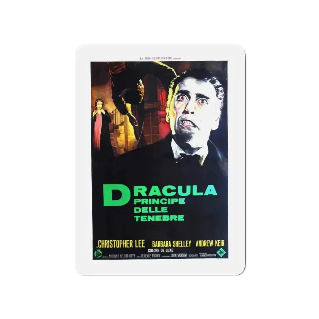 DRACULA PRINCE OF DARKNESS (ITALIAN) 1966 Movie Poster - Refrigerator Magnet - The Sticker Space