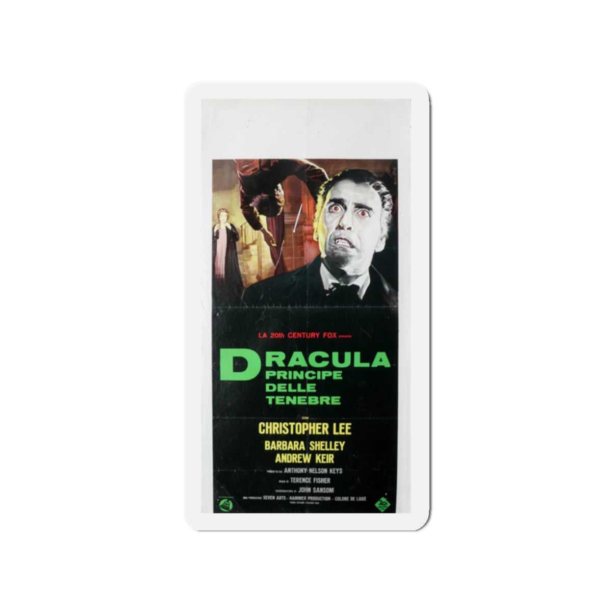 DRACULA PRINCE OF DARKNESS (ITALIAN) 2 1966 Movie Poster - Die-Cut Magnet-2" x 2"-The Sticker Space