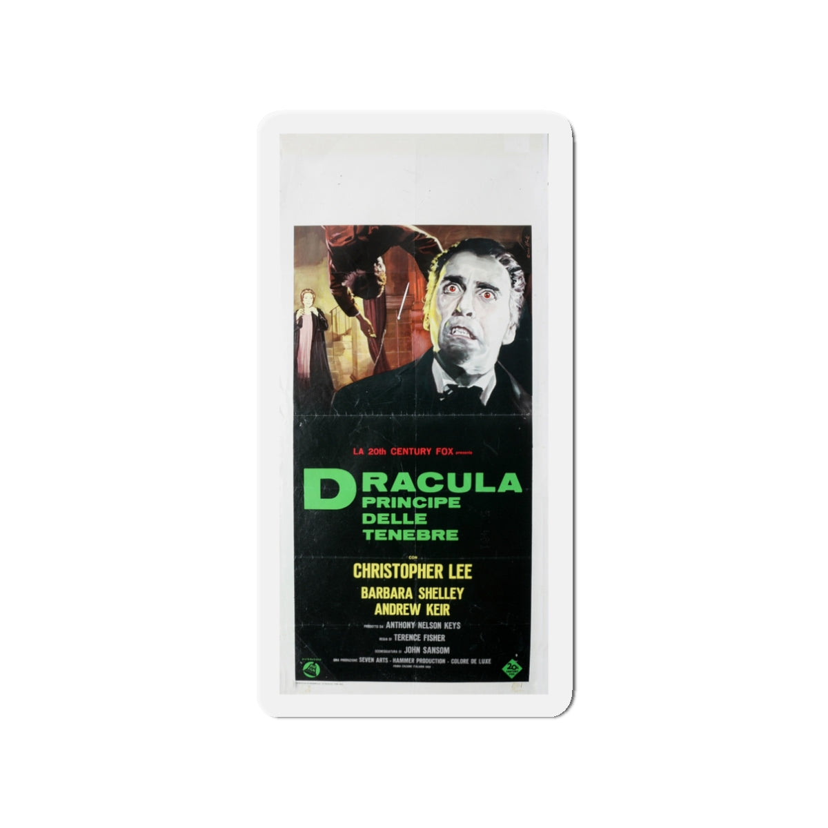 DRACULA PRINCE OF DARKNESS (ITALIAN) 2 1966 Movie Poster - Die-Cut Magnet-3" x 3"-The Sticker Space