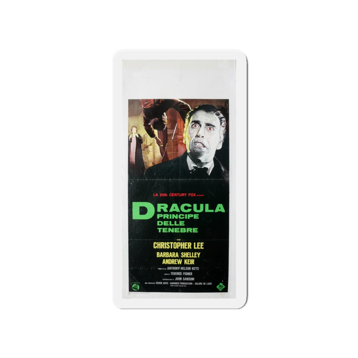 DRACULA PRINCE OF DARKNESS (ITALIAN) 2 1966 Movie Poster - Die-Cut Magnet-4" x 4"-The Sticker Space