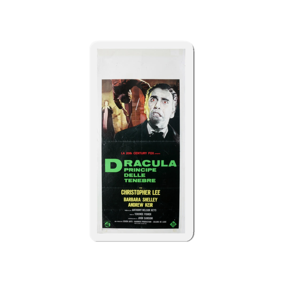 DRACULA PRINCE OF DARKNESS (ITALIAN) 2 1966 Movie Poster - Die-Cut Magnet-5" x 5"-The Sticker Space