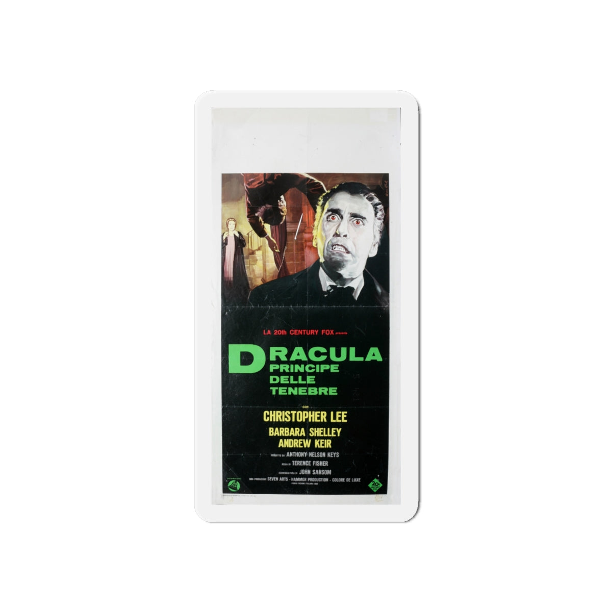 DRACULA PRINCE OF DARKNESS (ITALIAN) 2 1966 Movie Poster - Die-Cut Magnet-6 × 6"-The Sticker Space