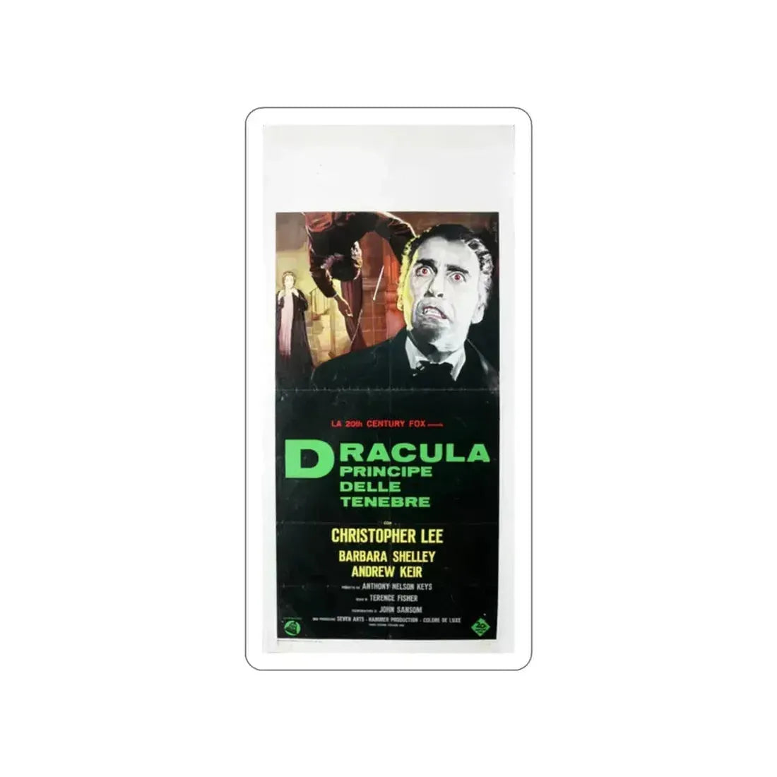 DRACULA PRINCE OF DARKNESS (ITALIAN) 2 1966 Movie Poster STICKER Vinyl Die-Cut Decal 2 Inch - The Sticker Space