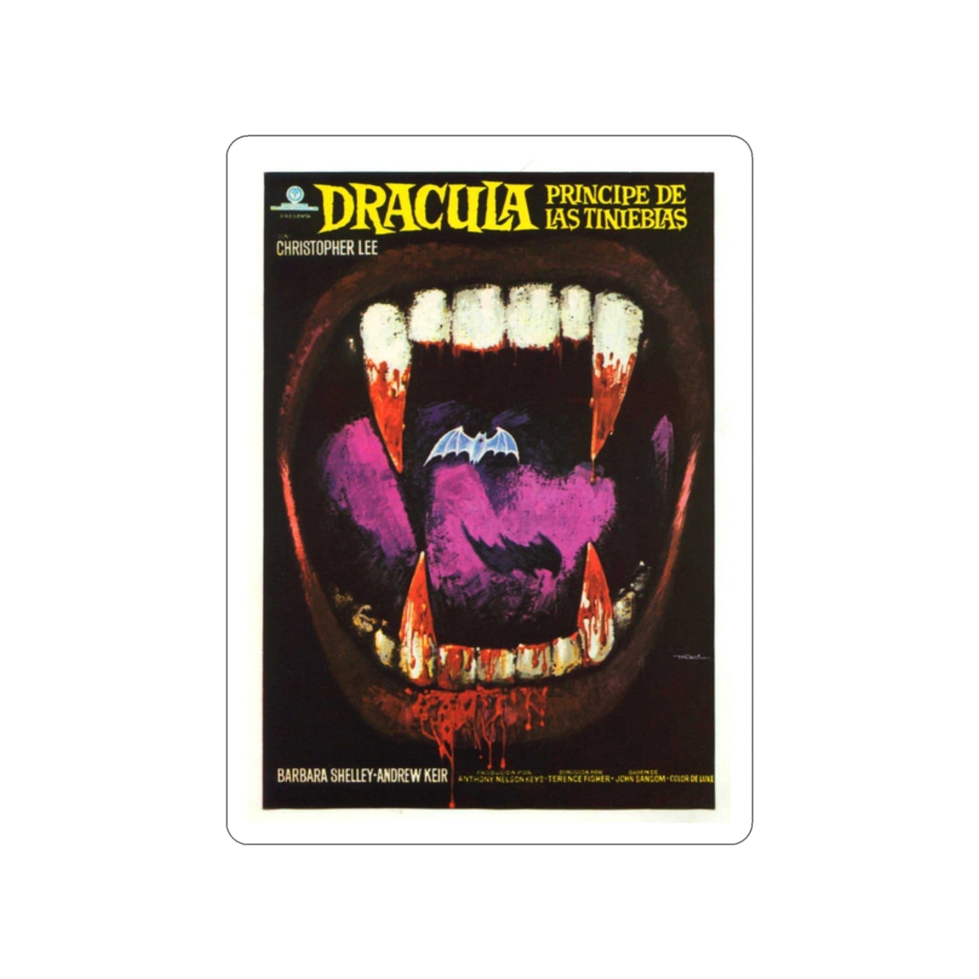 DRACULA PRINCE OF DARKNESS (SPANISH) 1966 Movie Poster STICKER Vinyl Die-Cut Decal-2 Inch-The Sticker Space