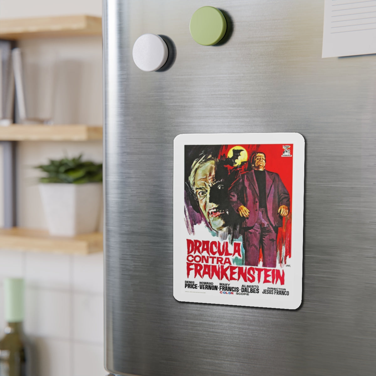 DRACULA, PRISONER OF FRANKENSTEIN 1972 Movie Poster - Die-Cut Magnet-The Sticker Space