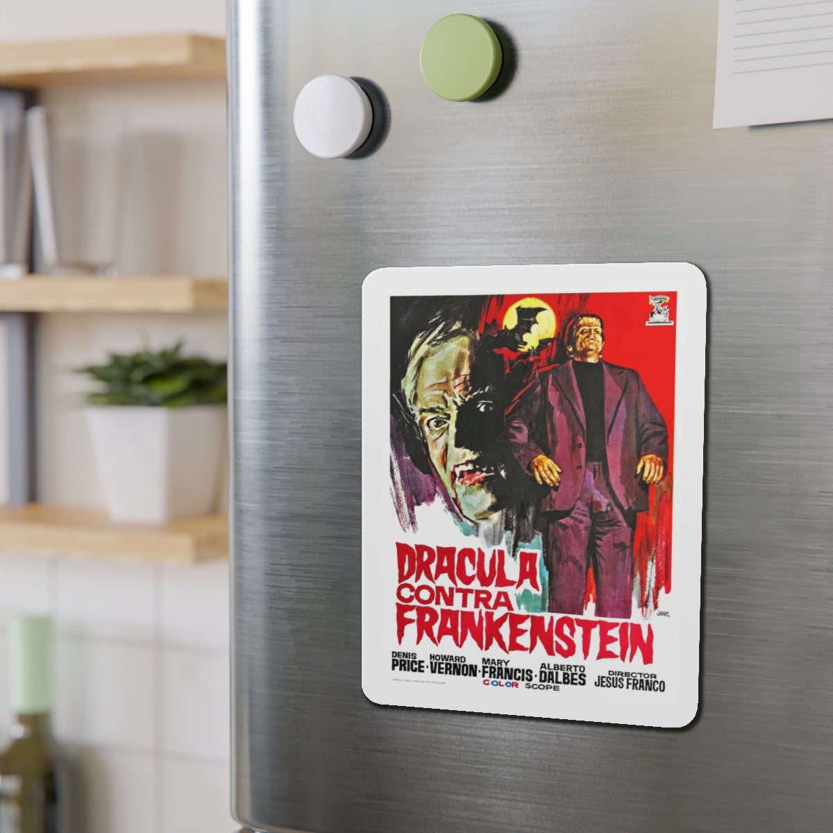 DRACULA, PRISONER OF FRANKENSTEIN 1972 Movie Poster - Die-Cut Magnet-The Sticker Space