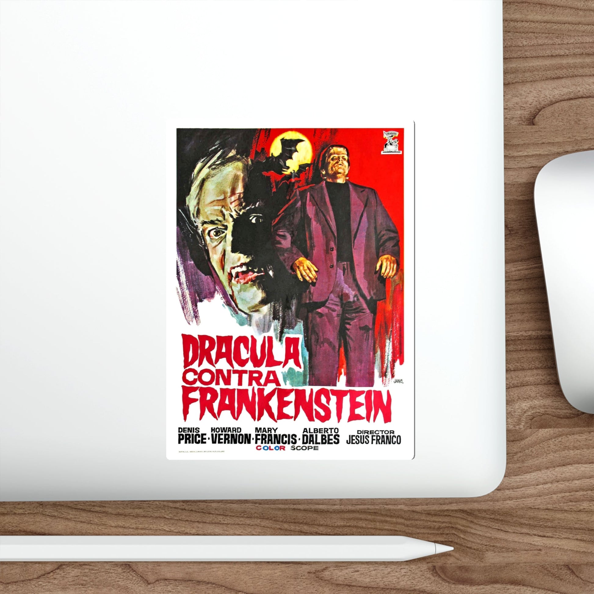 DRACULA, PRISONER OF FRANKENSTEIN 1972 Movie Poster STICKER Vinyl Die-Cut Decal-The Sticker Space