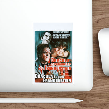 DRACULA, PRISONER OF FRANKENSTEIN (BELGIAN) 1972 Movie Poster STICKER Vinyl Die-Cut Decal-The Sticker Space