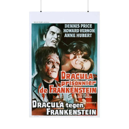 DRACULA, PRISONER OF FRANKENSTEIN (BELGIAN) 1972 - Paper Movie Poster 36" x 54" Matte - The Sticker Space