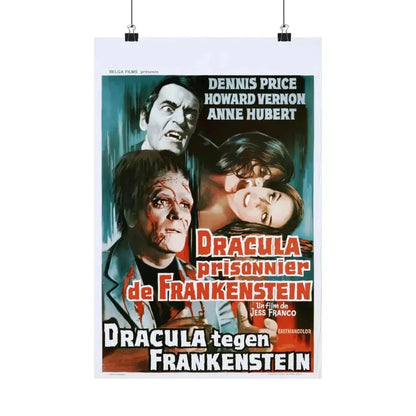 DRACULA, PRISONER OF FRANKENSTEIN (BELGIAN) 1972 - Paper Movie Poster - The Sticker Space