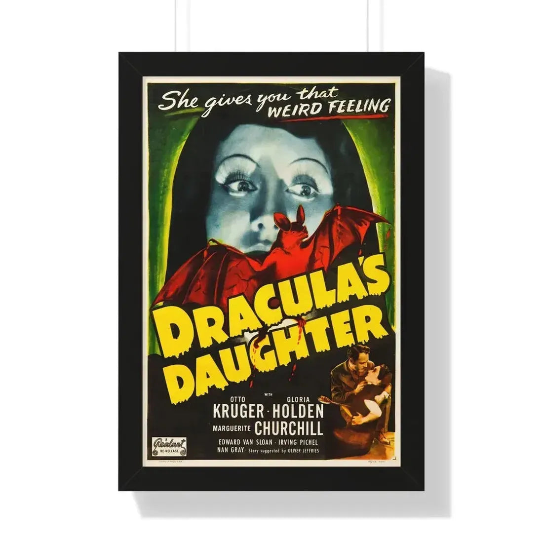 DRACULA'S DAUGHTER 1936 - Framed Movie Poster 16″ x 24″ Black - The Sticker Space