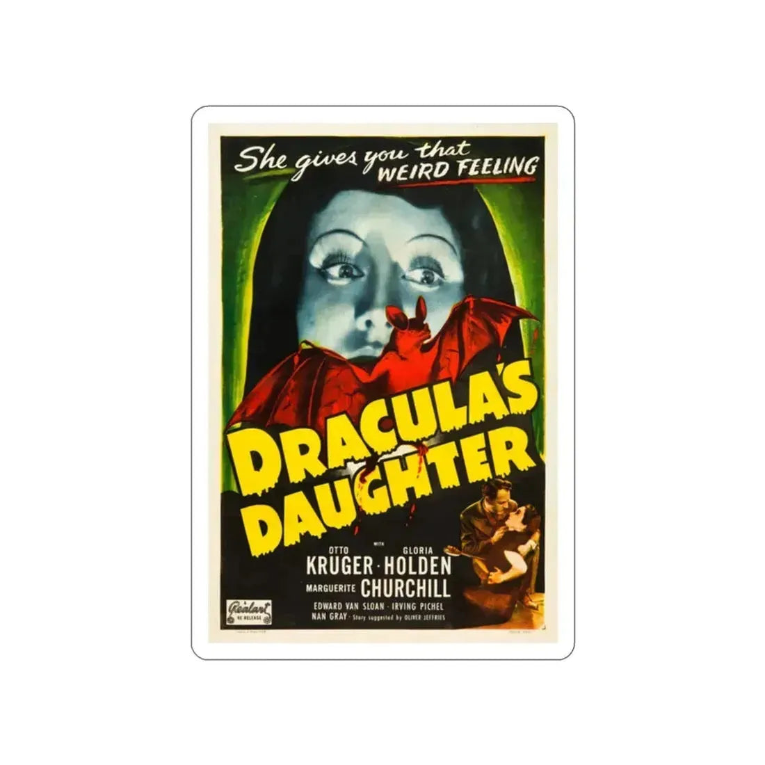 DRACULA'S DAUGHTER 1936 Movie Poster STICKER Vinyl Die-Cut Decal 2 Inch - The Sticker Space