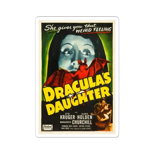 DRACULA'S DAUGHTER 1936 Movie Poster - STICKER Vinyl Kiss-Cut Decal 2 Inch White - The Sticker Space