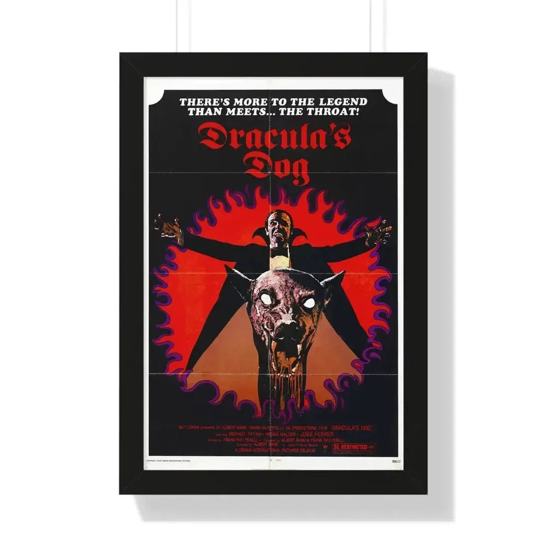 DRACULA'S DOG 1977 - Framed Movie Poster 16″ x 24″ Black - The Sticker Space