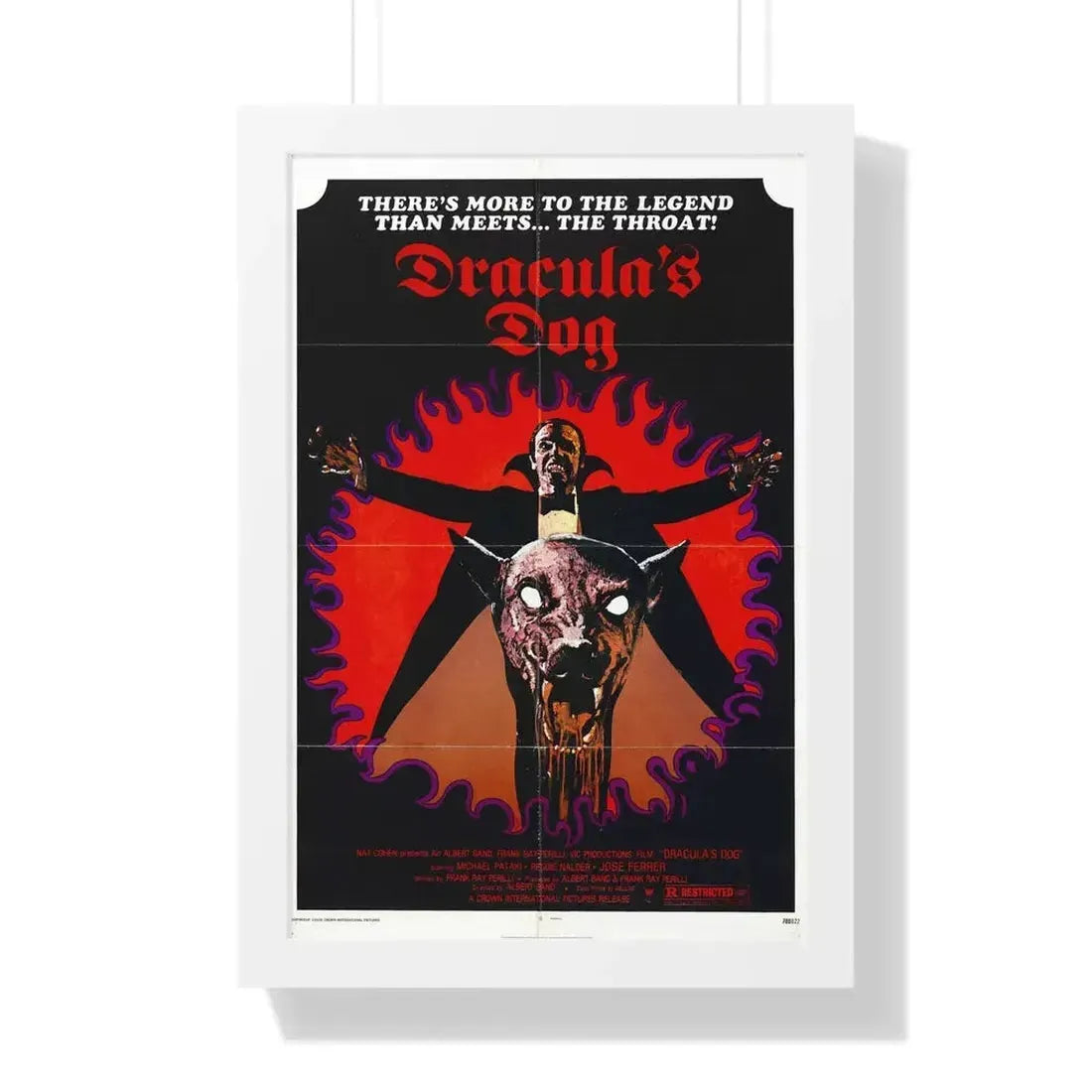 DRACULA'S DOG 1977 - Framed Movie Poster 16″ x 24″ White - The Sticker Space