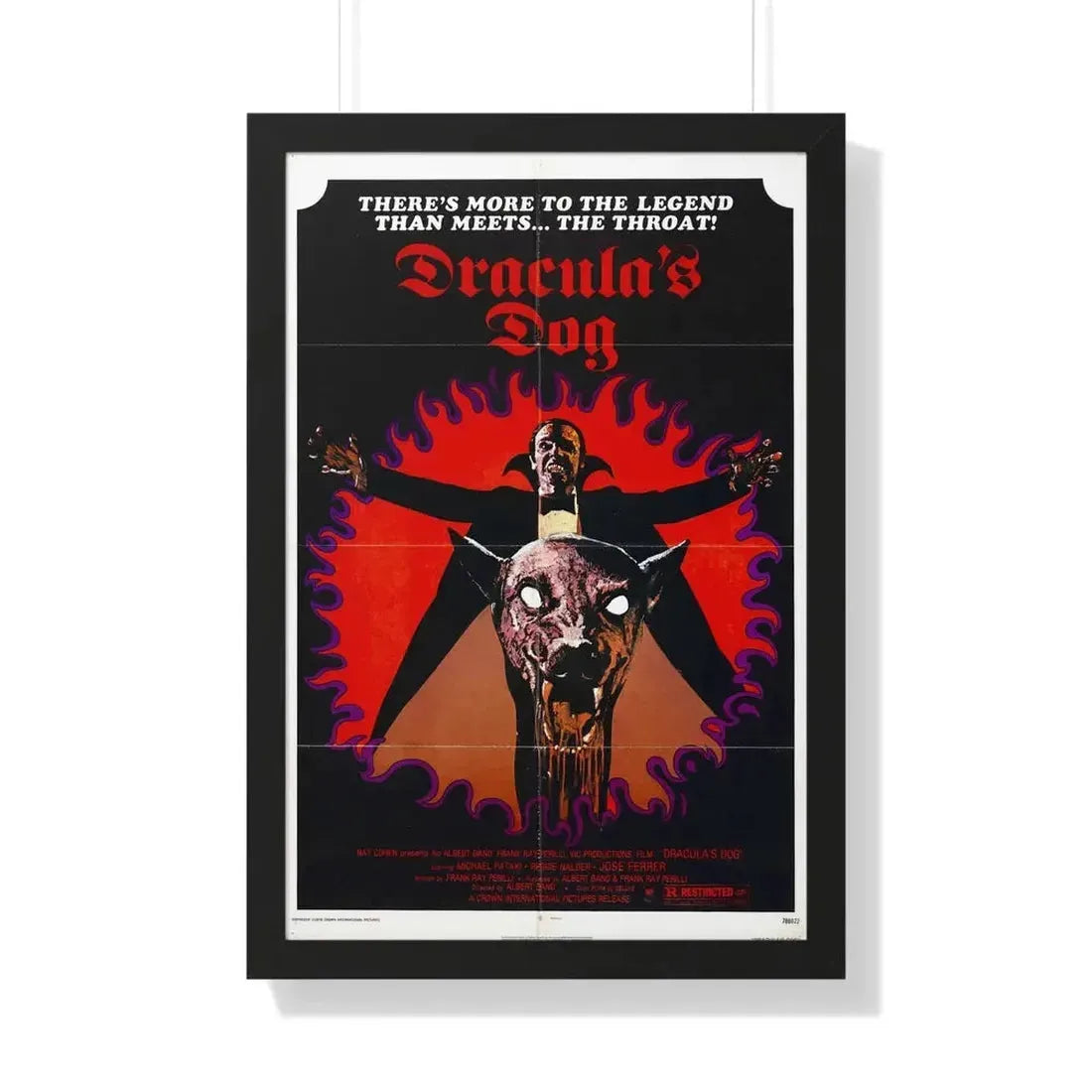 DRACULA'S DOG 1977 - Framed Movie Poster 20" x 30" Black - The Sticker Space