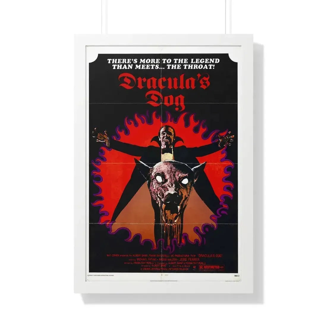 DRACULA'S DOG 1977 - Framed Movie Poster 20" x 30" White - The Sticker Space