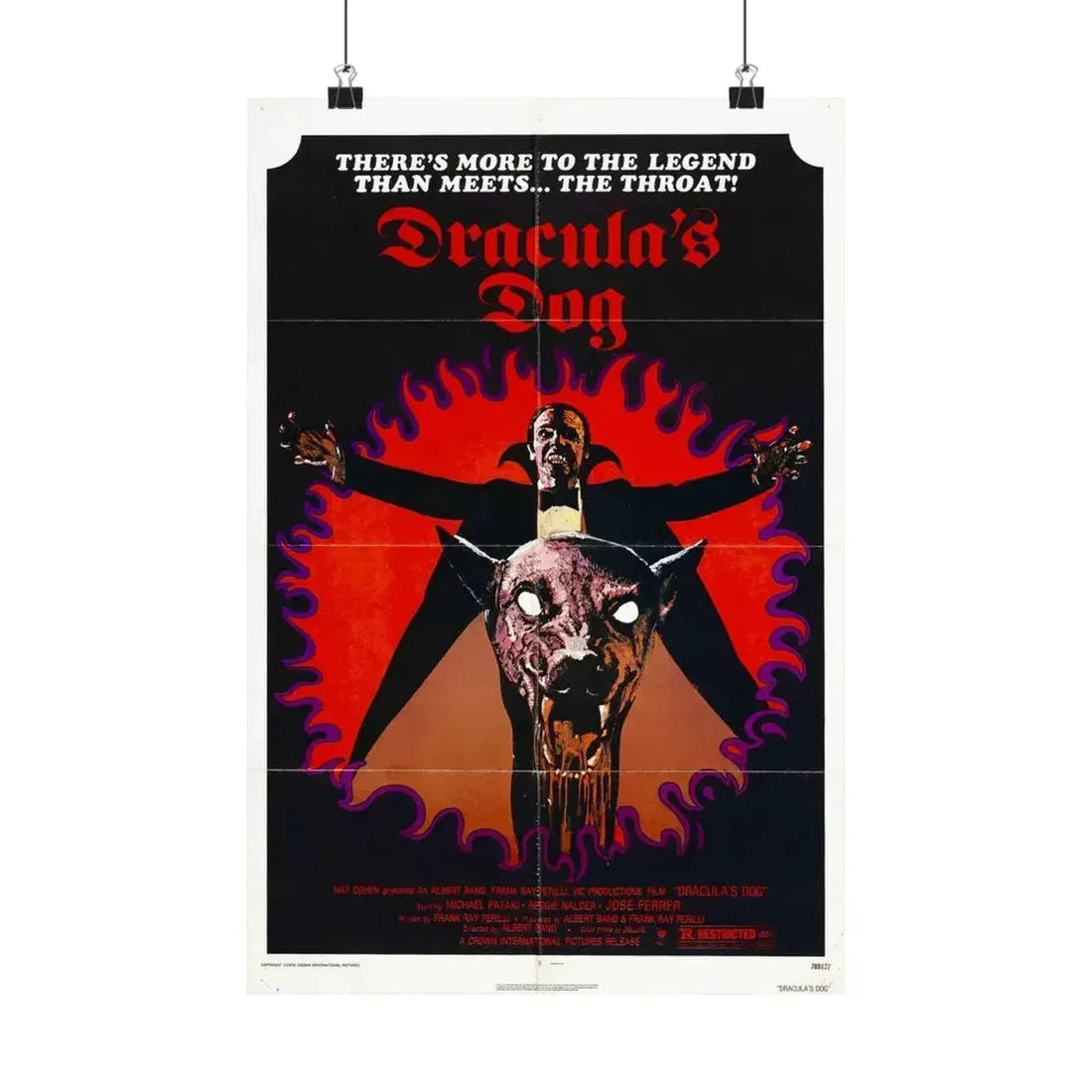 DRACULA'S DOG 1977 - Paper Movie Poster 12″ x 18″ Matte - The Sticker Space
