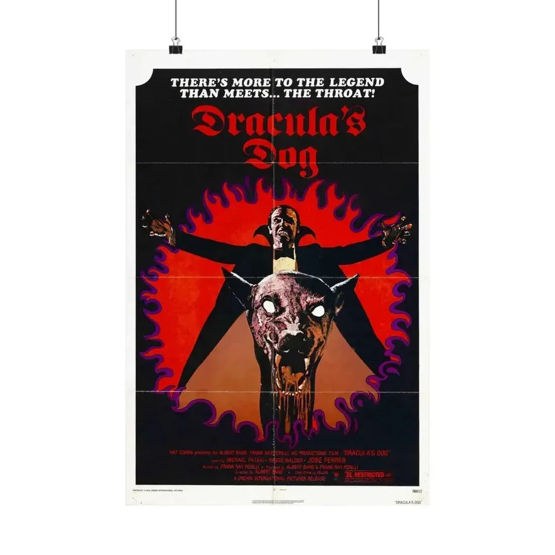 DRACULA'S DOG 1977 - Paper Movie Poster - The Sticker Space