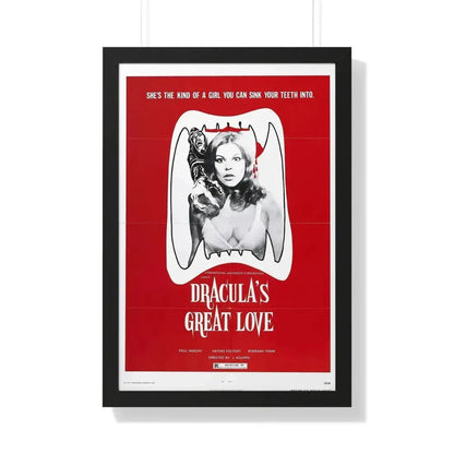 DRACULA'S GREAT LOVE 1973 - Framed Movie Poster 20" x 30" Black - The Sticker Space