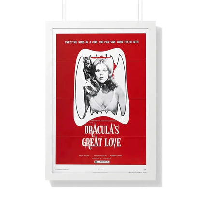DRACULA'S GREAT LOVE 1973 - Framed Movie Poster 20" x 30" White - The Sticker Space