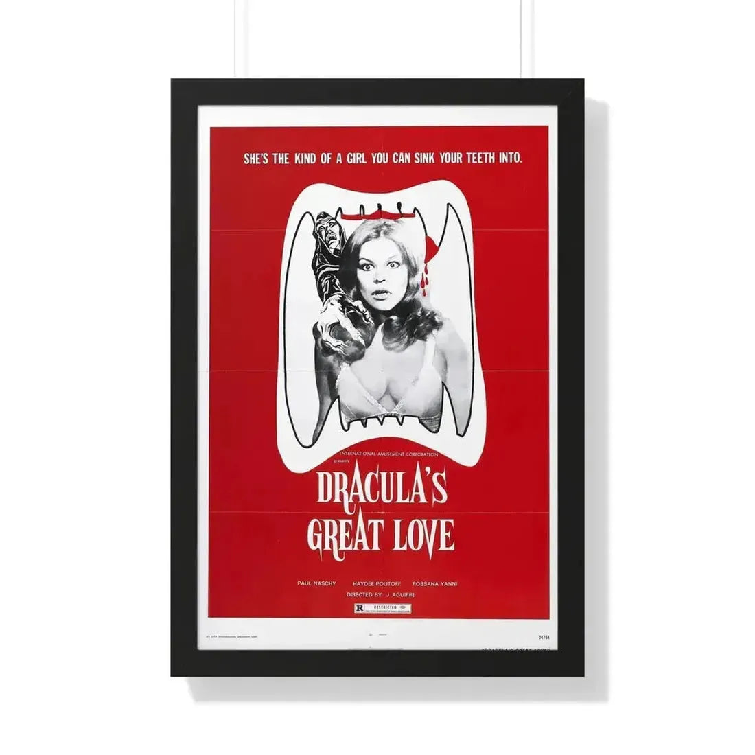 DRACULA'S GREAT LOVE 1973 - Framed Movie Poster - The Sticker Space